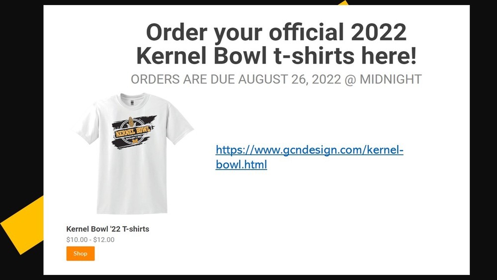 Kernel Bowl Tshirts