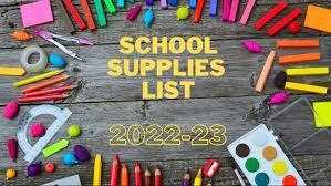 School Supply List-English